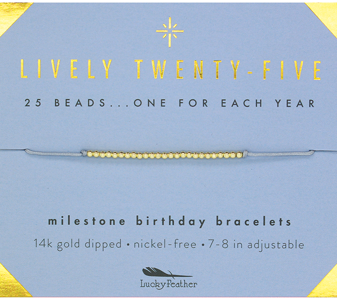 Lucky Feather Birthday Celebration Bracelets