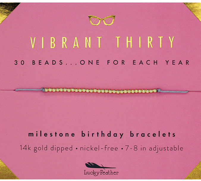 Lucky Feather Birthday Celebration Bracelets