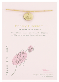 Lucky Feather Birth Month Flower Necklaces
