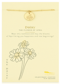 Lucky Feather Birth Month Flower Necklaces