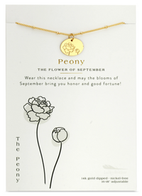 Lucky Feather Birth Month Flower Necklaces