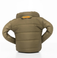 Puffin Beverage Jacket in Green & Orange