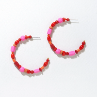 Ink + Alloy Glass Bead Hoop