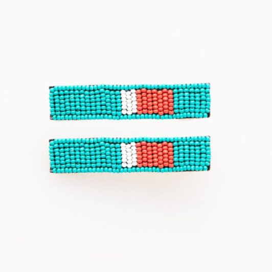 Ink + Alloy 2 Pack Beaded Hair Clip