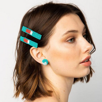 Ink + Alloy 2 Pack Beaded Hair Clip