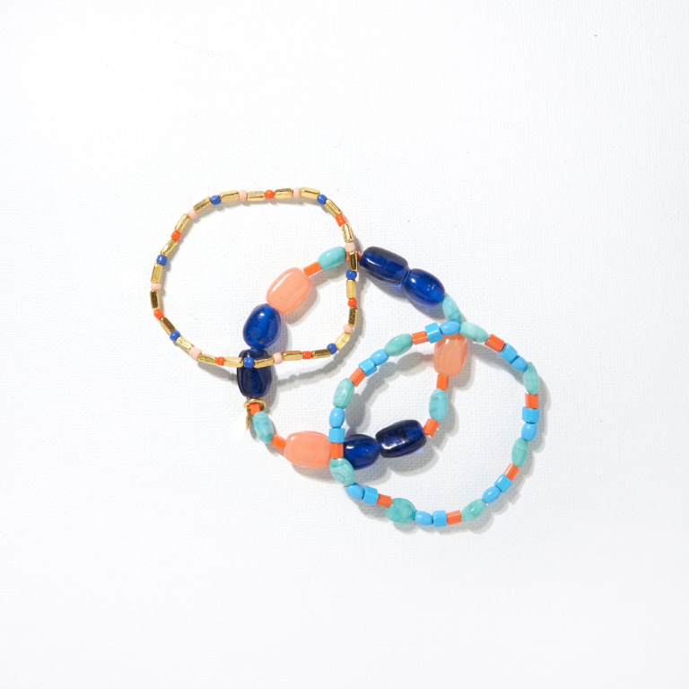 Ink + Alloy Trio Beaded Stretch Bracelets