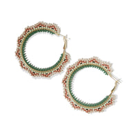 Ink + Alloy Crochet Beaded Hoop Earrings