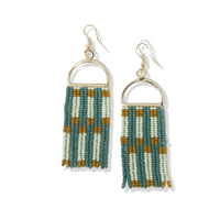 Ink + Alloy Arch Beaded Fringe Earrings