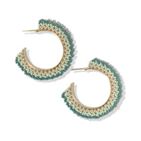 Ink + Alloy Crochet Beaded Hoop Earrings