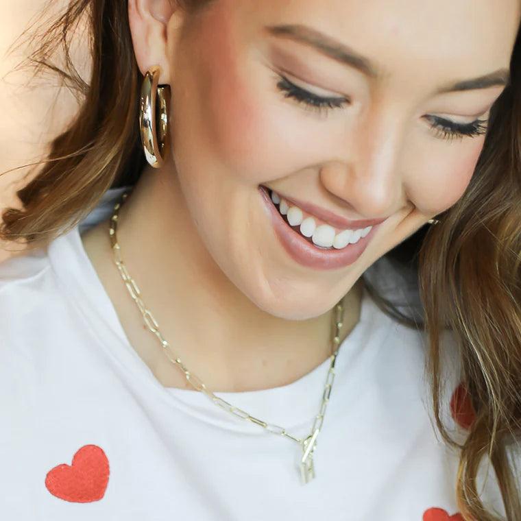 Natalie Wood Designs Toggle Initial Necklace in Gold