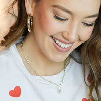 Natalie Wood Designs Toggle Initial Necklace in Gold