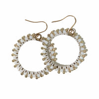 Ink + Alloy Brass Hoop Beaded Earrings