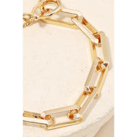 Rectangle Toggle Chain Bracelet