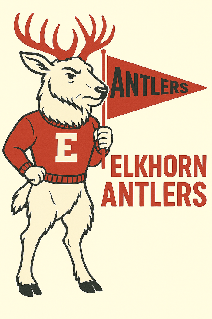 Elkhorn Antlers Vintage Mascot Tee