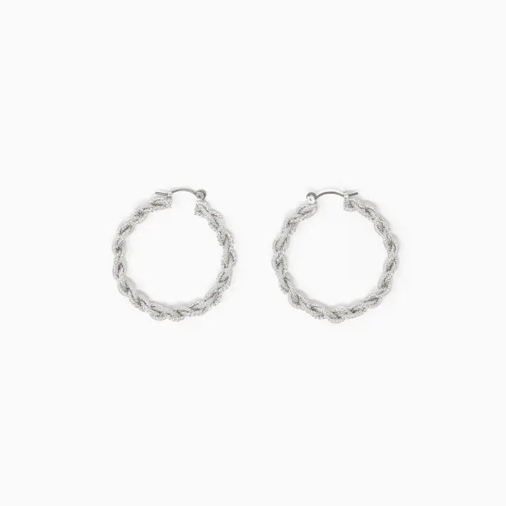 Twisted Rope Hoop Earrings