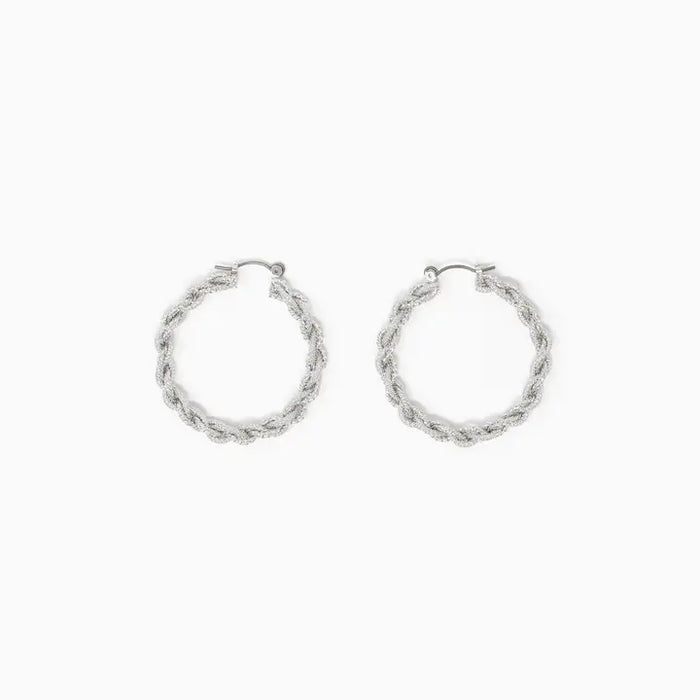 Twisted Rope Hoop Earrings