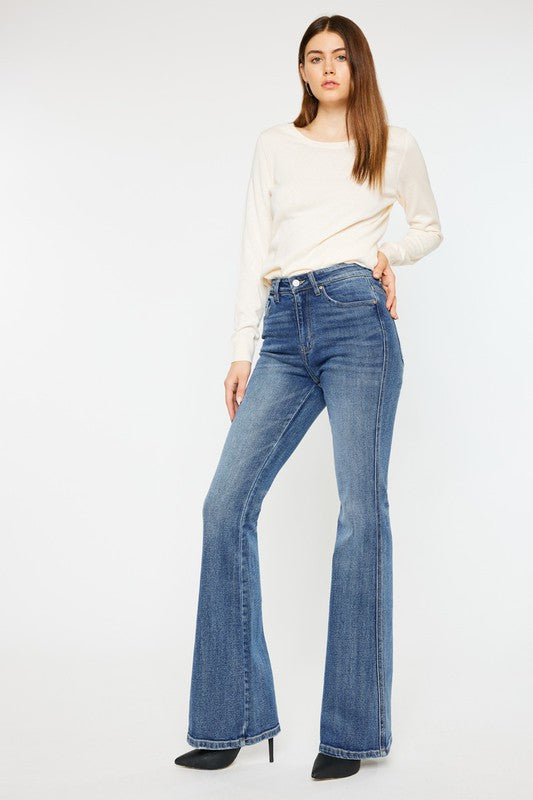 Kan Can Jade High Rise Flare Jeans