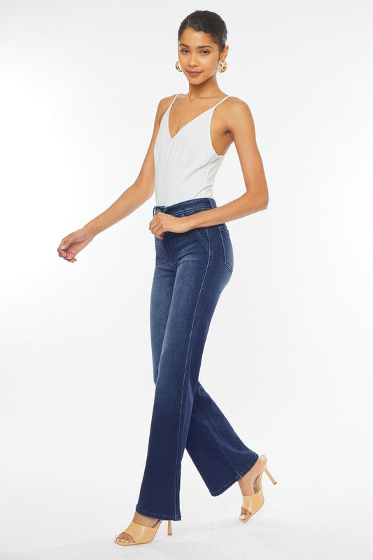 Kan Can April High Rise Slim Flare Jean