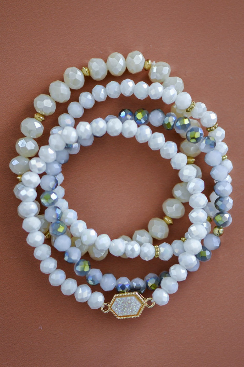 Beaded Stacking Stretch Bracelet Set