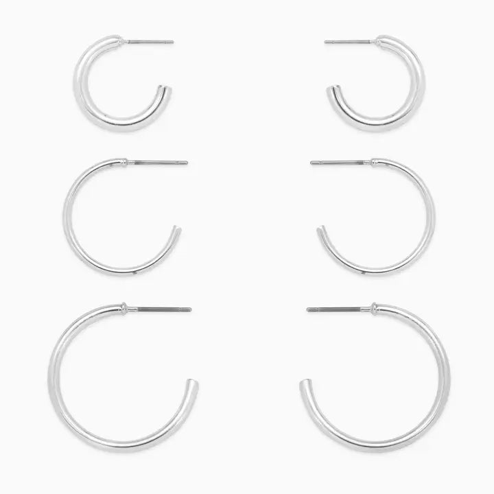 Basic Hoop Earrings Set