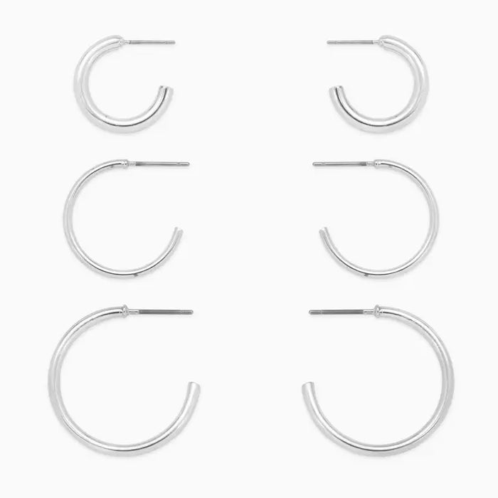 Basic Hoop Earrings Set