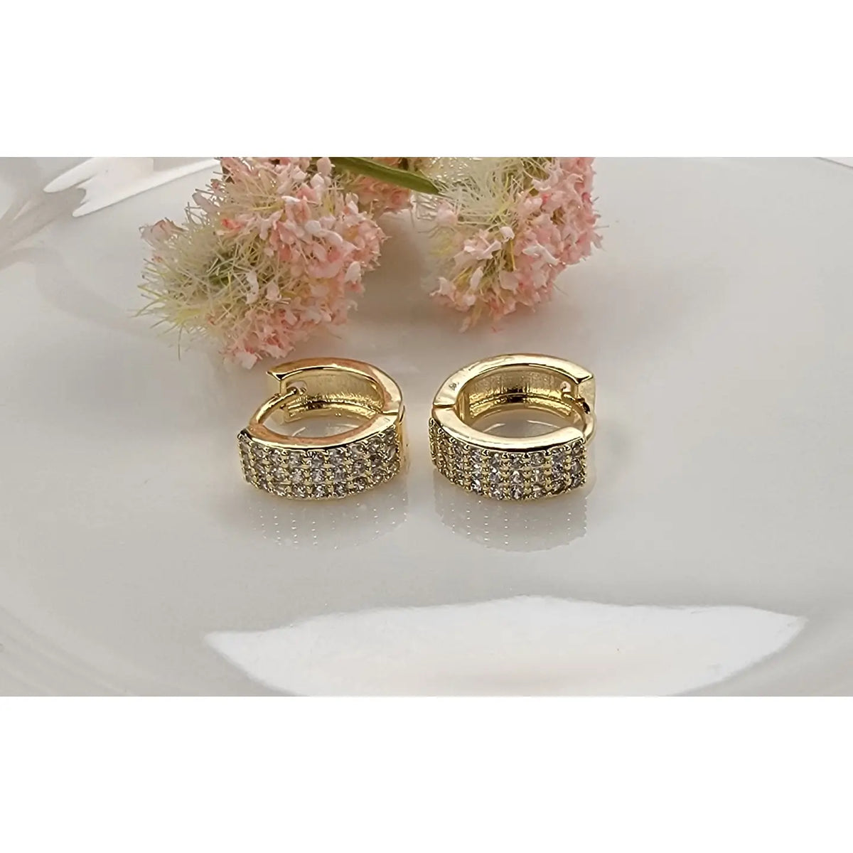 Reggie CZ Huggie Earring