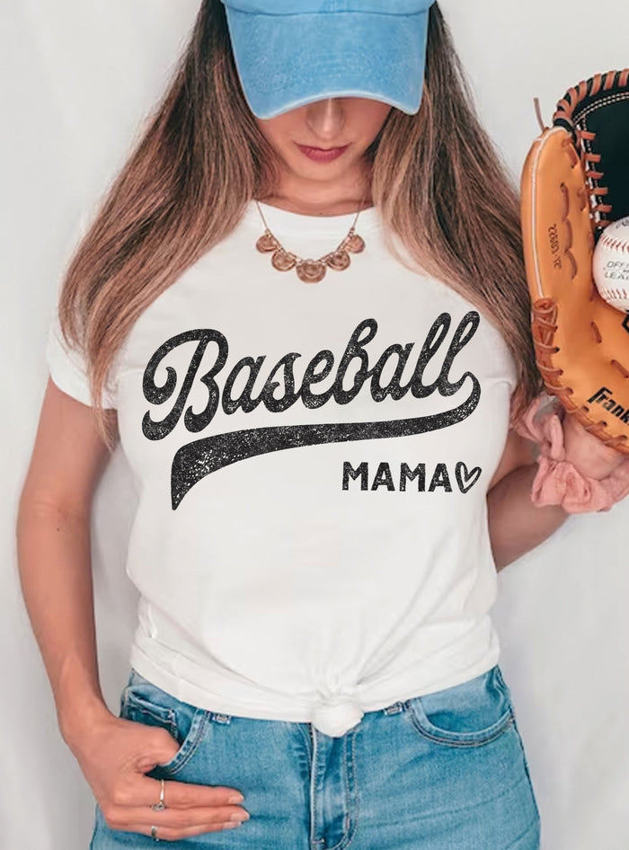 Baseball Mama Tee in Natural