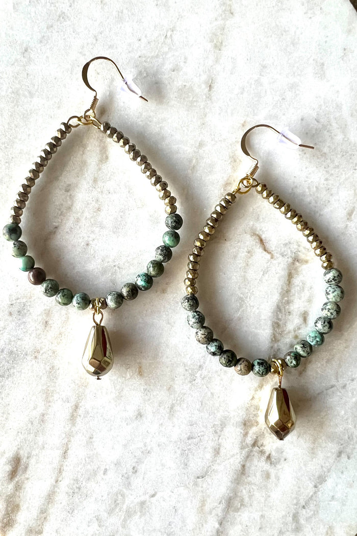 Larissa Earrings in African Turquoise