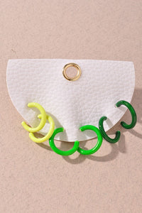 Colorful Hoop Earring Set