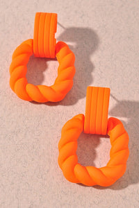 Twisted Square Earrings