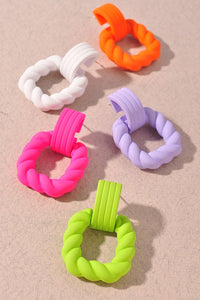 Twisted Square Earrings