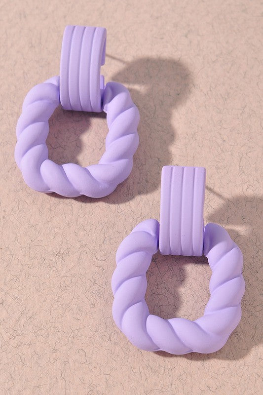Twisted Square Earrings