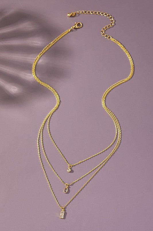 Layered Chain Necklace in Gold