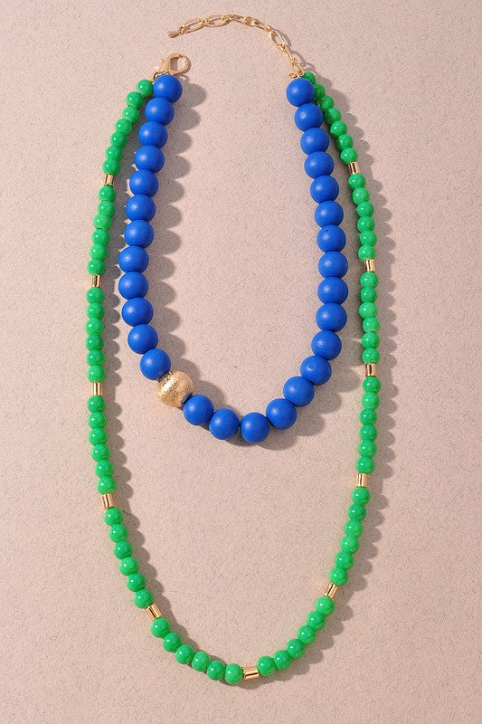 Colorful Beaded Layered Necklace