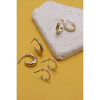 Hoop Earring Set in Gold