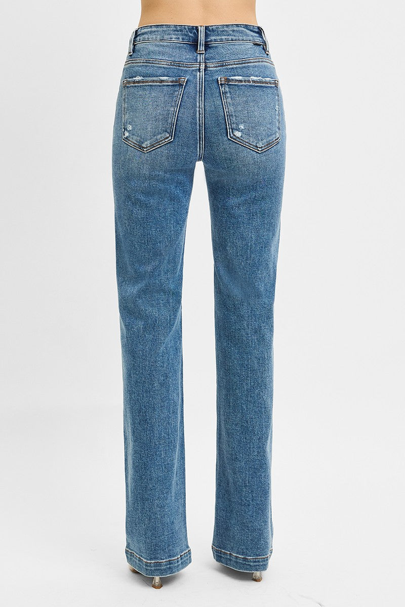Risen Aubrey Tummy Control High Rise Straight Jeans