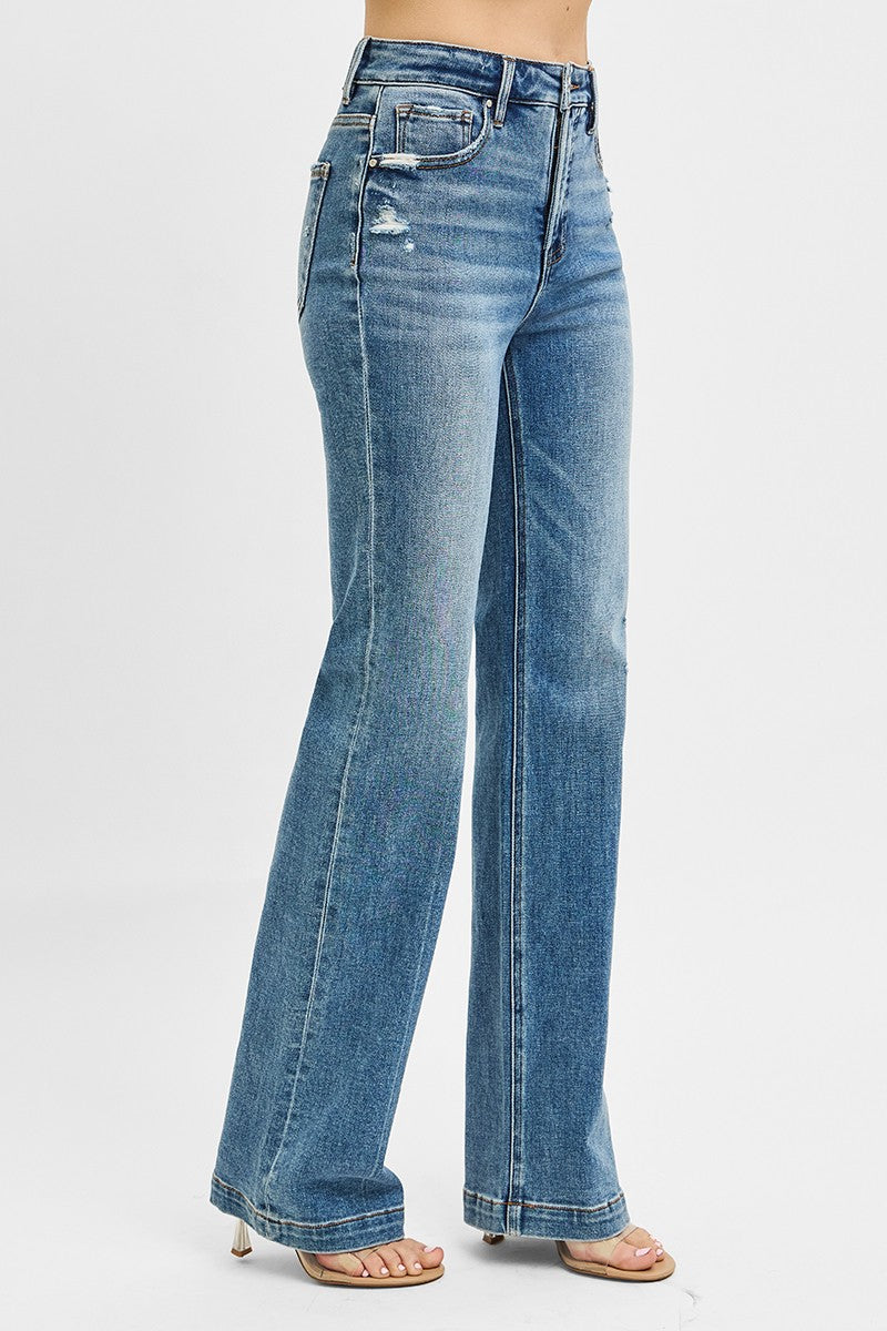 Risen Aubrey Tummy Control High Rise Straight Jeans