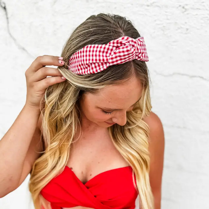 Ruby Red Threads Game Day Girlie Knot Headband