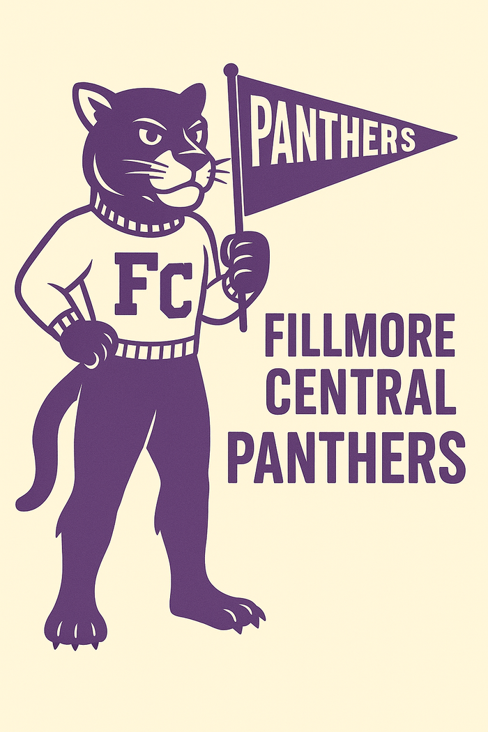 Fillmore Central Panthers Vintage Mascot Tee