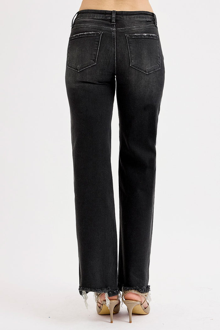 Risen Eva Wide Leg Jeans in Black