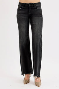 Risen Eva Wide Leg Jeans in Black