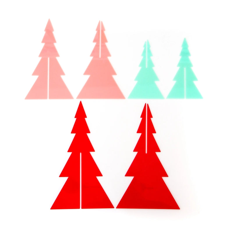 Acrylic Christmas Tree Set