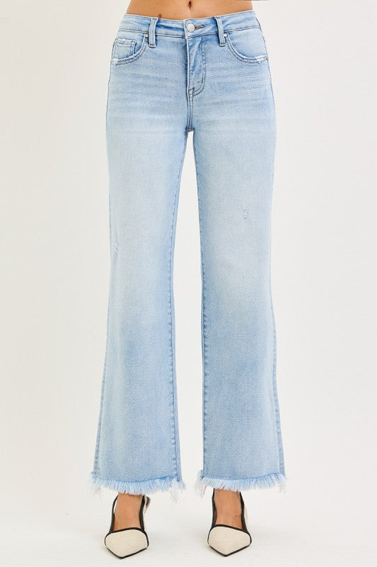 Risen Addy Tummy Control Mid Rise Straight Leg Jeans