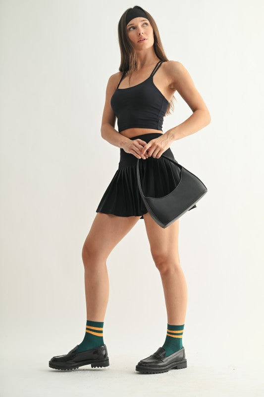 Venice Criss-Cross Sports Bra in Black