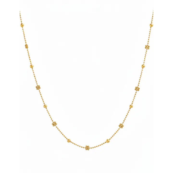 Dainty Clover Chain Necklace in Gold