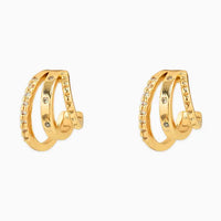 Triple Row Huggie Hoops