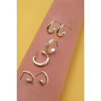 Hoop Earring Set in Gold