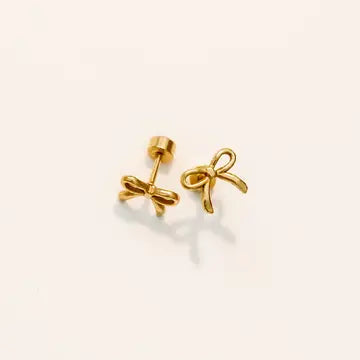 Linny Co. Sadie Bow Screwback Stud Earrings