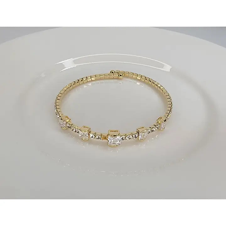 Bella Mixed Square Stone Bracelet