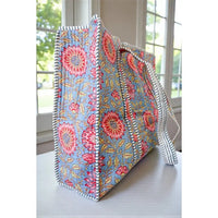 Quilted Floral Tote Bag